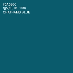 #0A5B6C - Chathams Blue Color Image